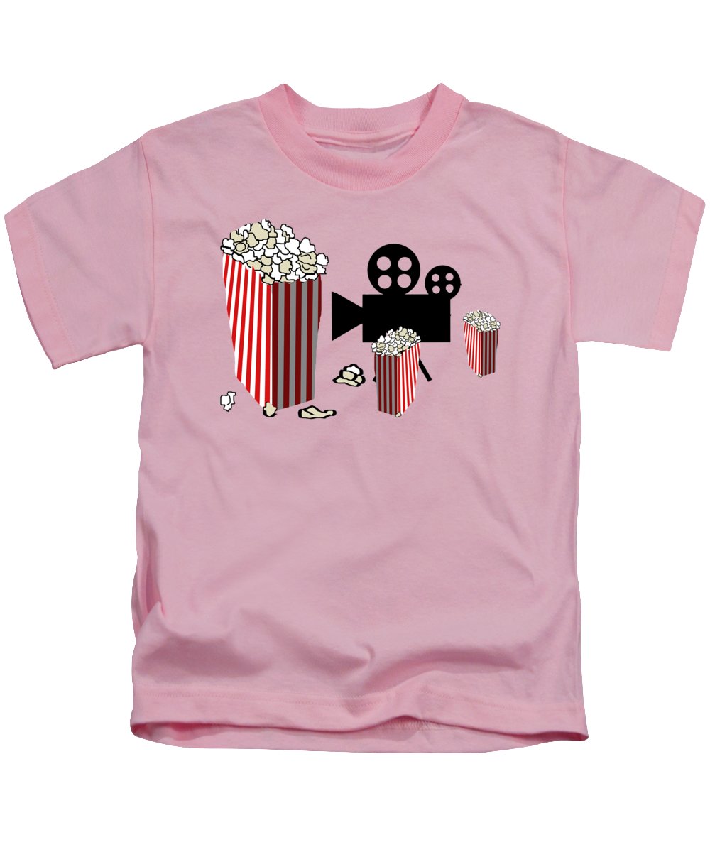 Movie Reels and Popcorn - Kids T-Shirt