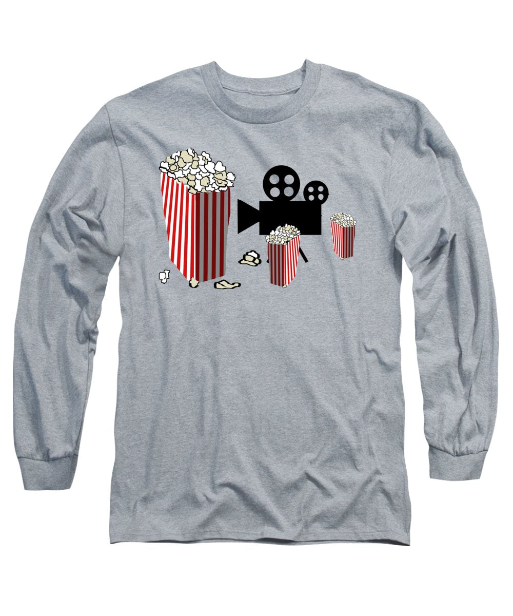 Movie Reels and Popcorn - Long Sleeve T-Shirt