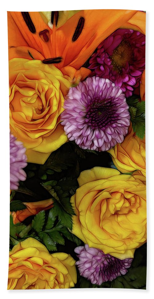 November Flowers 8 - Beach Towel