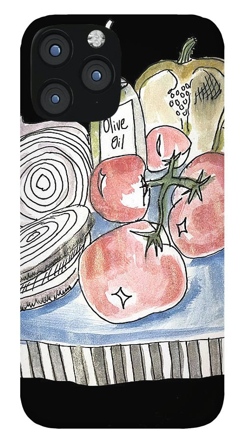 Olive Oil Veg Board Watercolor - Phone Case