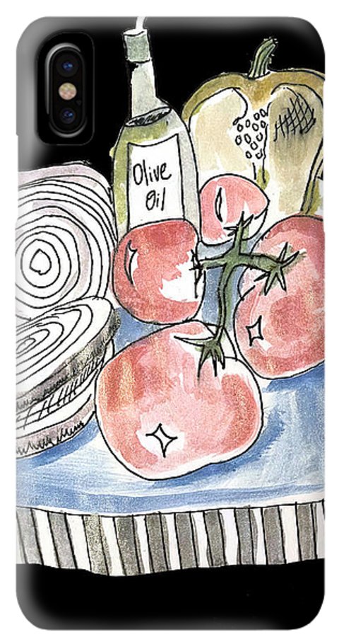 Olive Oil Veg Board Watercolor - Phone Case