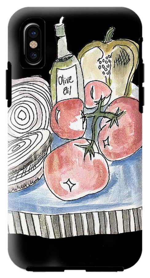 Olive Oil Veg Board Watercolor - Phone Case