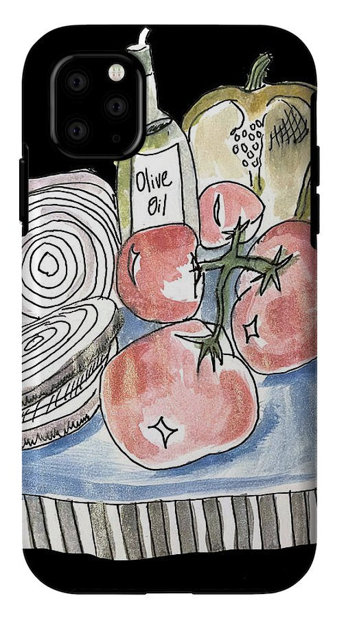 Olive Oil Veg Board Watercolor - Phone Case
