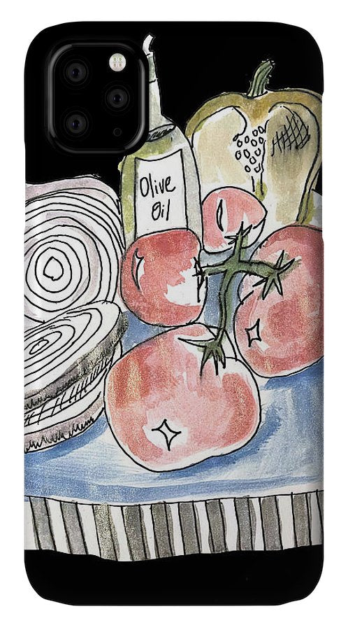 Olive Oil Veg Board Watercolor - Phone Case