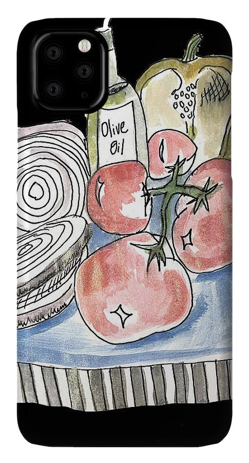 Olive Oil Veg Board Watercolor - Phone Case