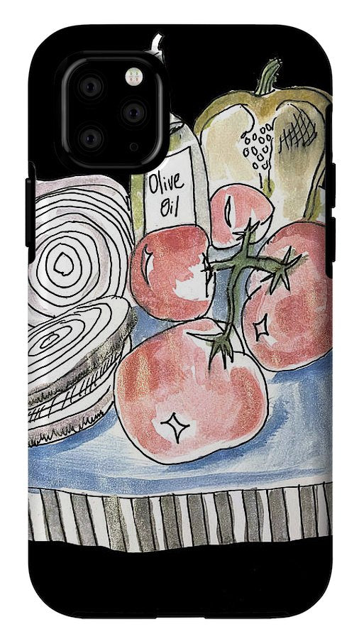 Olive Oil Veg Board Watercolor - Phone Case
