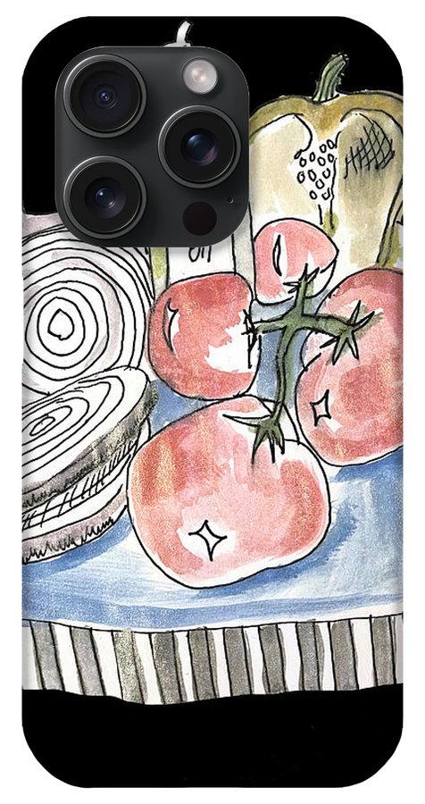 Olive Oil Veg Board Watercolor - Phone Case