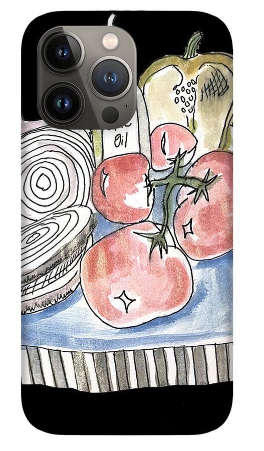 Olive Oil Veg Board Watercolor - Phone Case