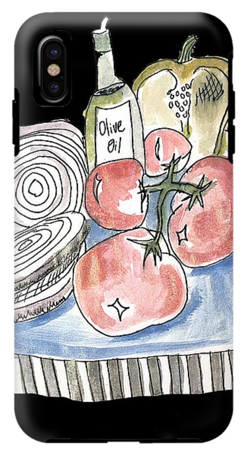 Olive Oil Veg Board Watercolor - Phone Case