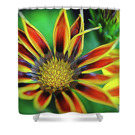 Orange and Yellow Flower - Shower Curtain