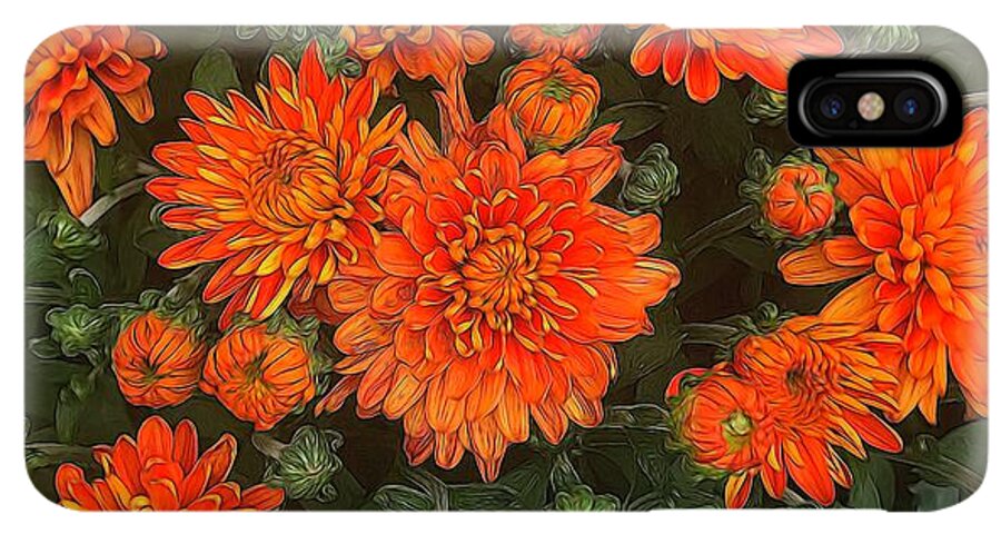 Orange Fall Mums - Phone Case