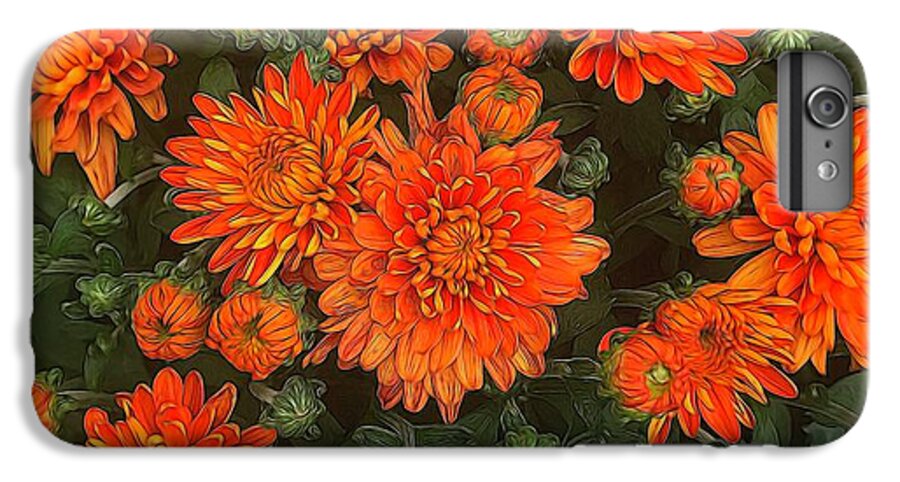 Orange Fall Mums - Phone Case