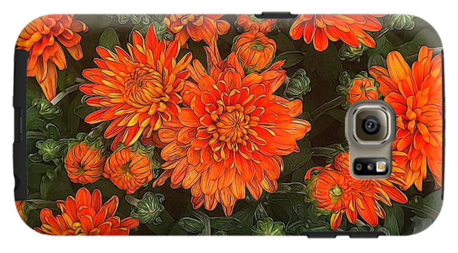 Orange Fall Mums - Phone Case
