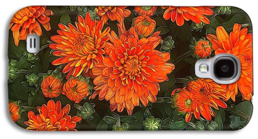Orange Fall Mums - Phone Case