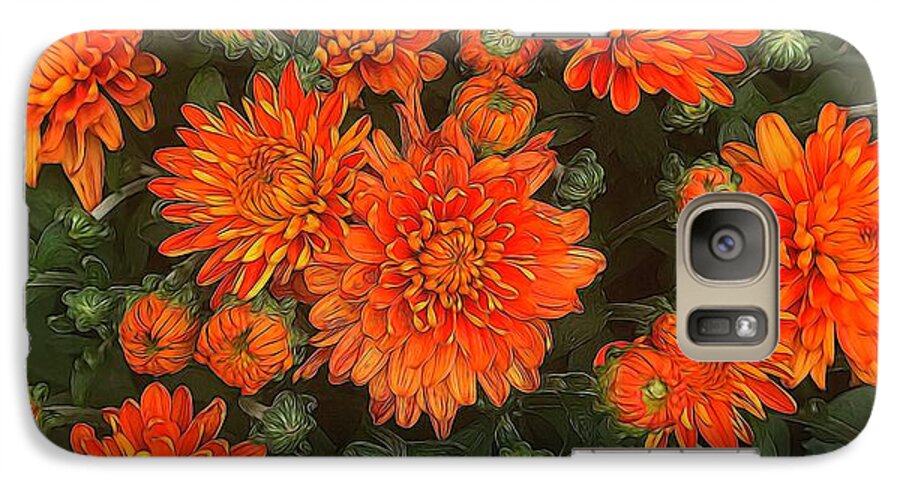 Orange Fall Mums - Phone Case