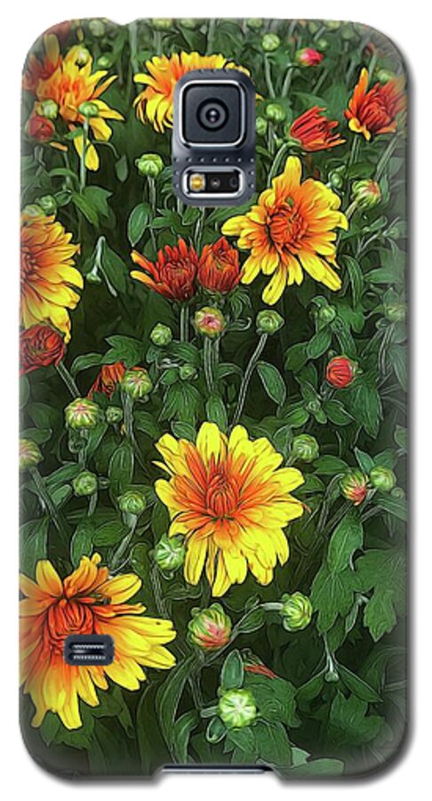 Orange Fall Mums Opening - Phone Case