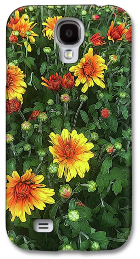 Orange Fall Mums Opening - Phone Case