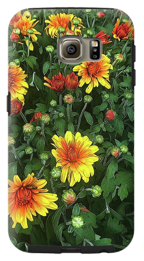 Orange Fall Mums Opening - Phone Case