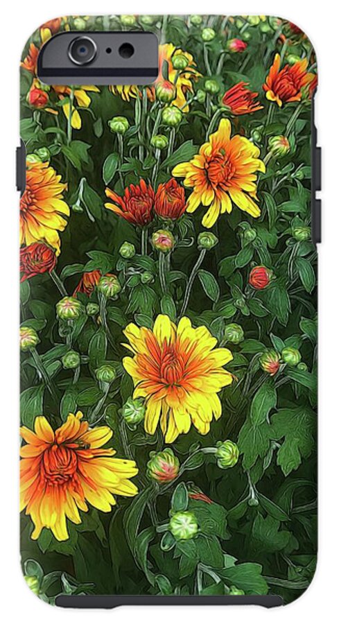 Orange Fall Mums Opening - Phone Case