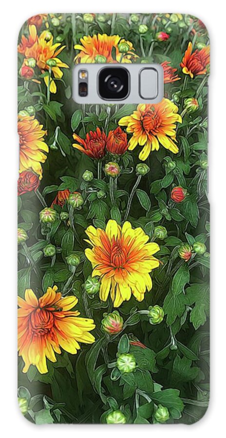 Orange Fall Mums Opening - Phone Case