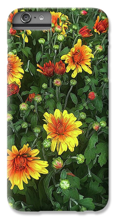 Orange Fall Mums Opening - Phone Case