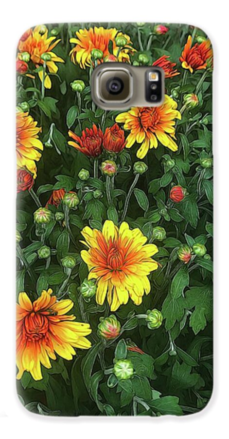 Orange Fall Mums Opening - Phone Case