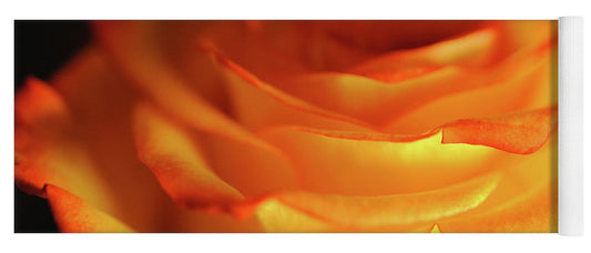Orange Rose Close Up - Yoga Mat