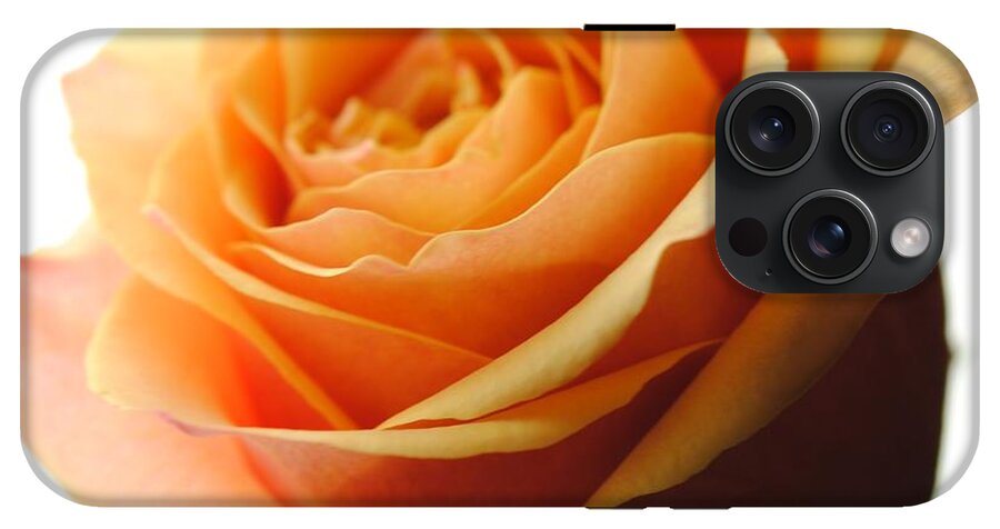 Orange Rose On White - Phone Case