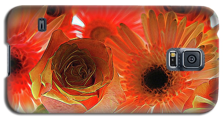 Orange Rose Pink Daisy - Phone Case