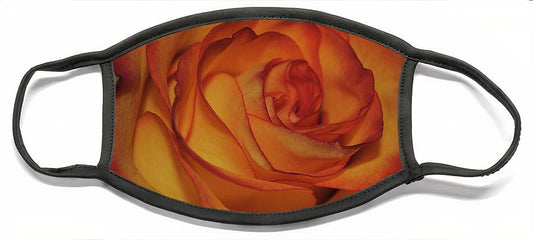 Orange Rose Portrait - Face Mask