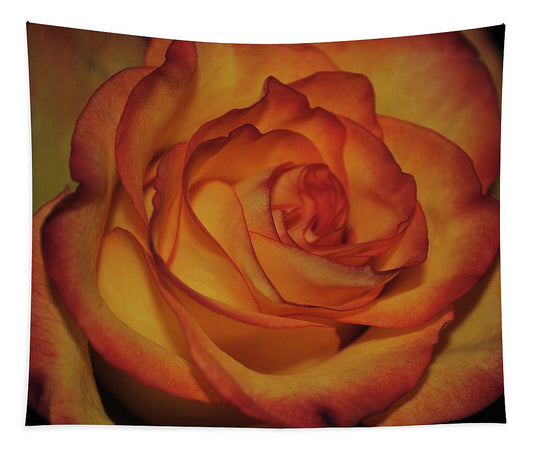 Orange Rose Portrait - Tapestry