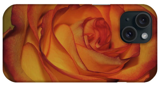 Orange Rose Portrait - Phone Case