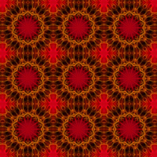 Orange and Red Kaleidoscope Digital Image Download