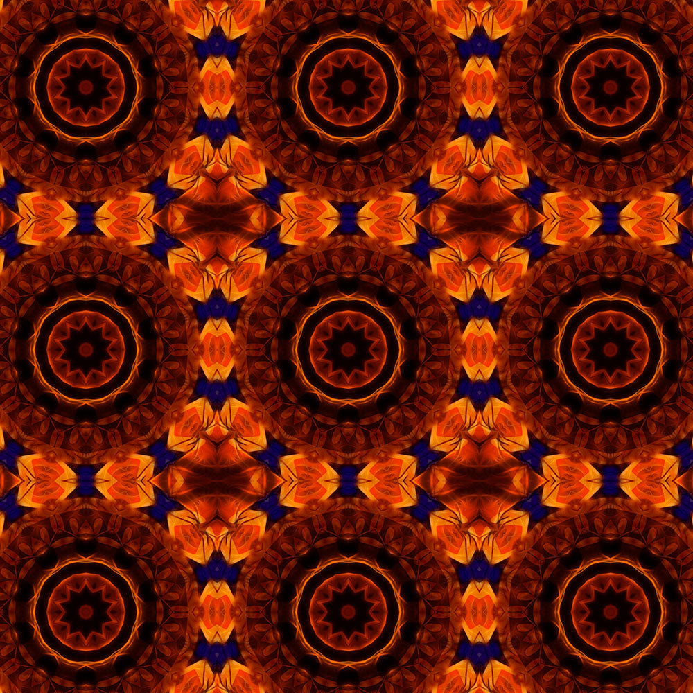 Orange Blue Kaleidoscope Digital Image Download