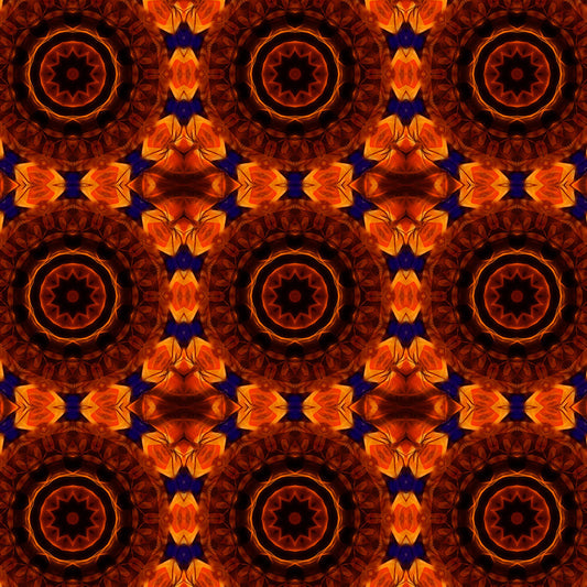 Orange Blue Kaleidoscope Digital Image Download