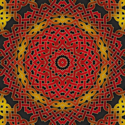 Orange Celtic Spiral Digital Image Download