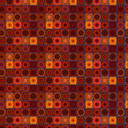 Orange Crazy Quilt Pattern