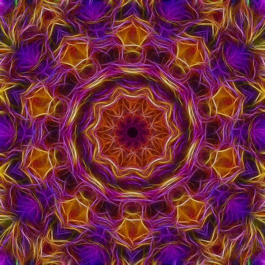 Orange and Purple Kaleidoscope Digital Image Download