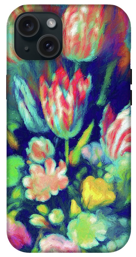 Pastel Tulips Detail - Phone Case