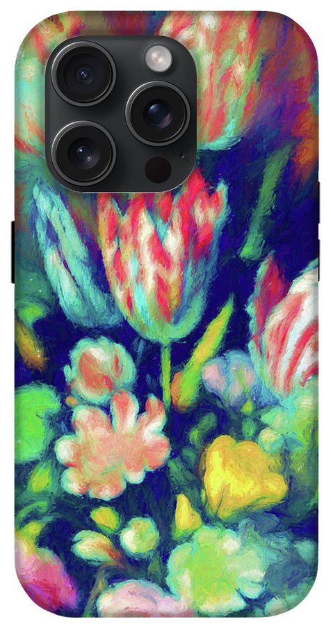 Pastel Tulips Detail - Phone Case