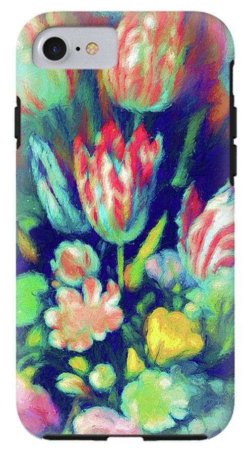 Pastel Tulips Detail - Phone Case