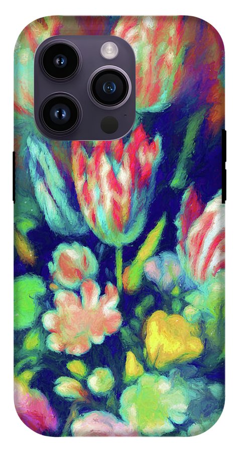 Pastel Tulips Detail - Phone Case