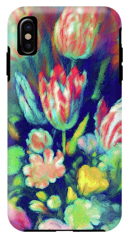 Pastel Tulips Detail - Phone Case