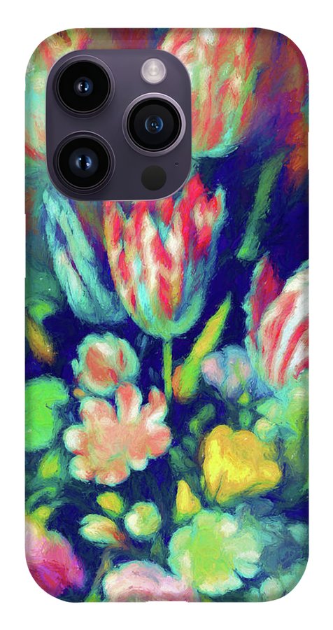 Pastel Tulips Detail - Phone Case