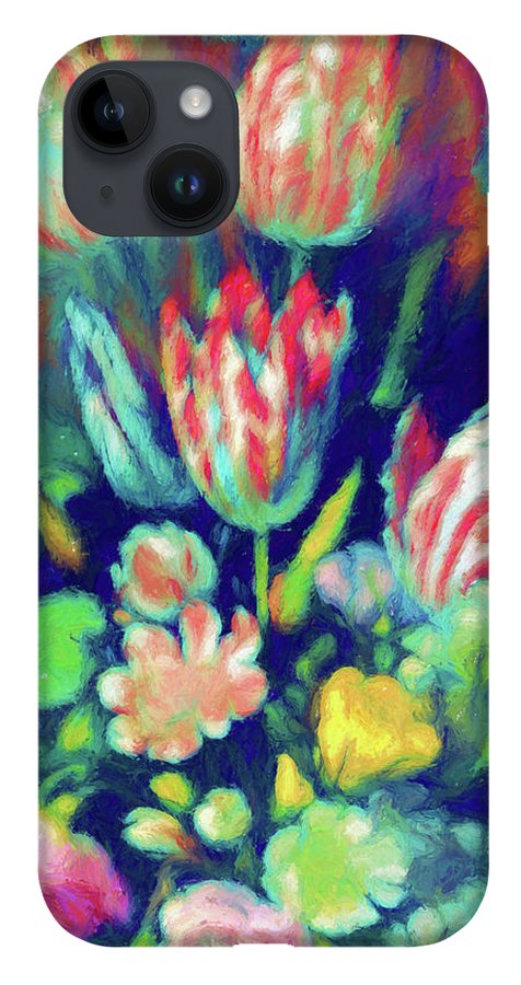 Pastel Tulips Detail - Phone Case