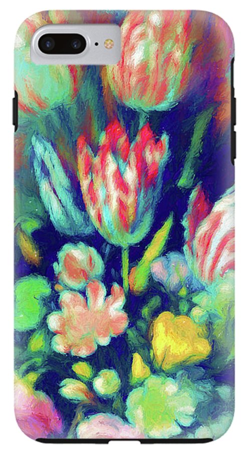Pastel Tulips Detail - Phone Case