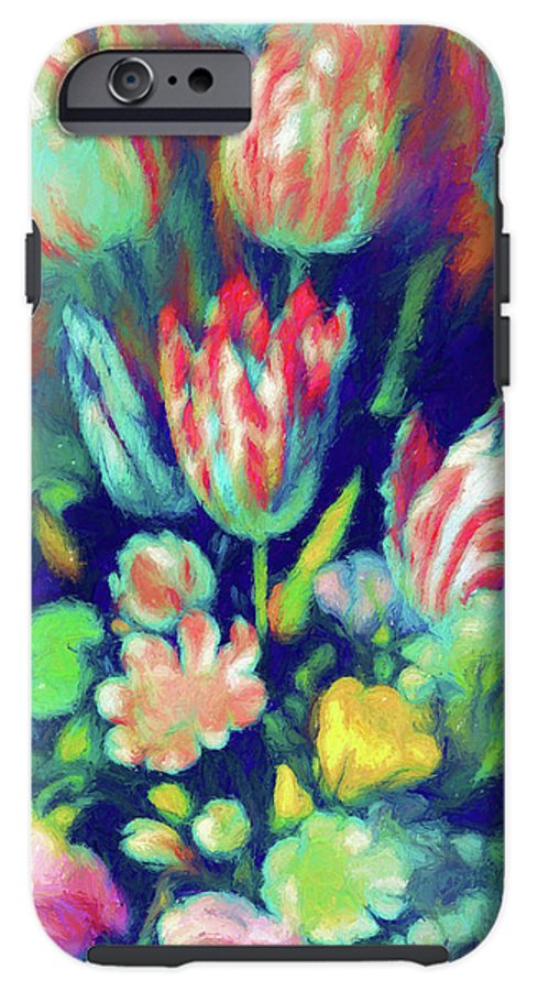 Pastel Tulips Detail - Phone Case