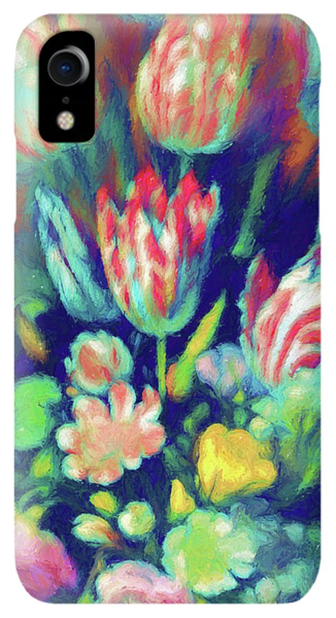 Pastel Tulips Detail - Phone Case