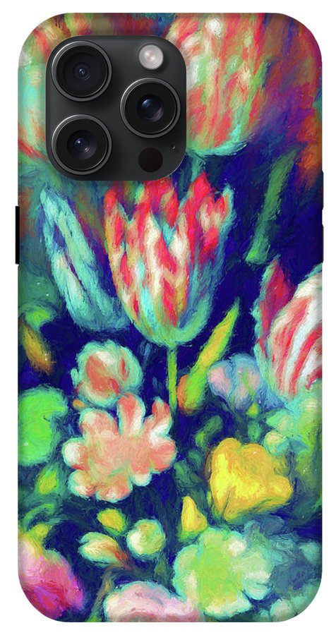 Pastel Tulips Detail - Phone Case