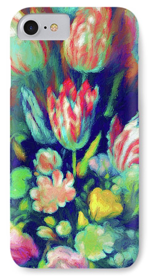 Pastel Tulips Detail - Phone Case